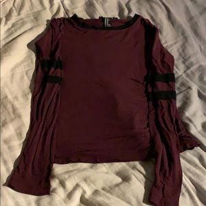 Burgundy long sleeve shirt